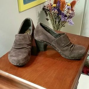 Brown Suède Dansko Clogs